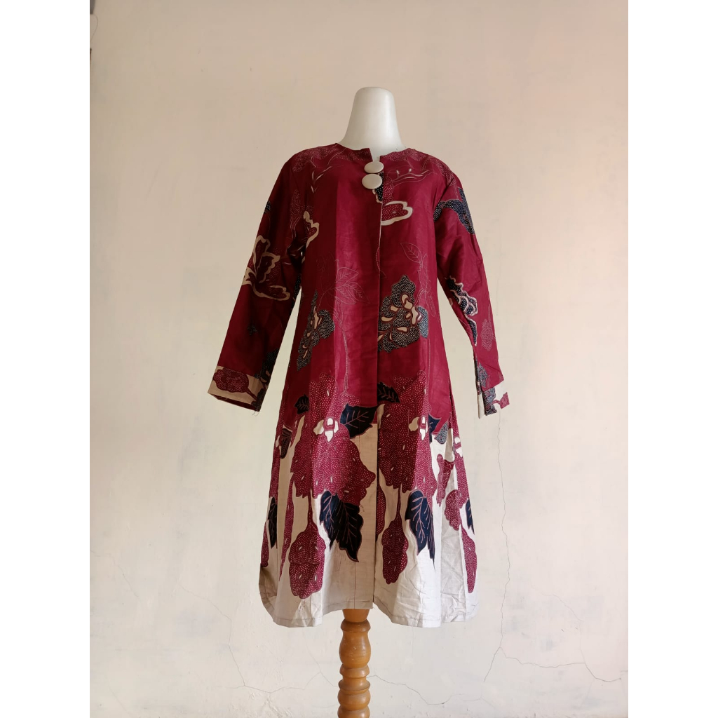 Tunik batik pekalongan_motif daun