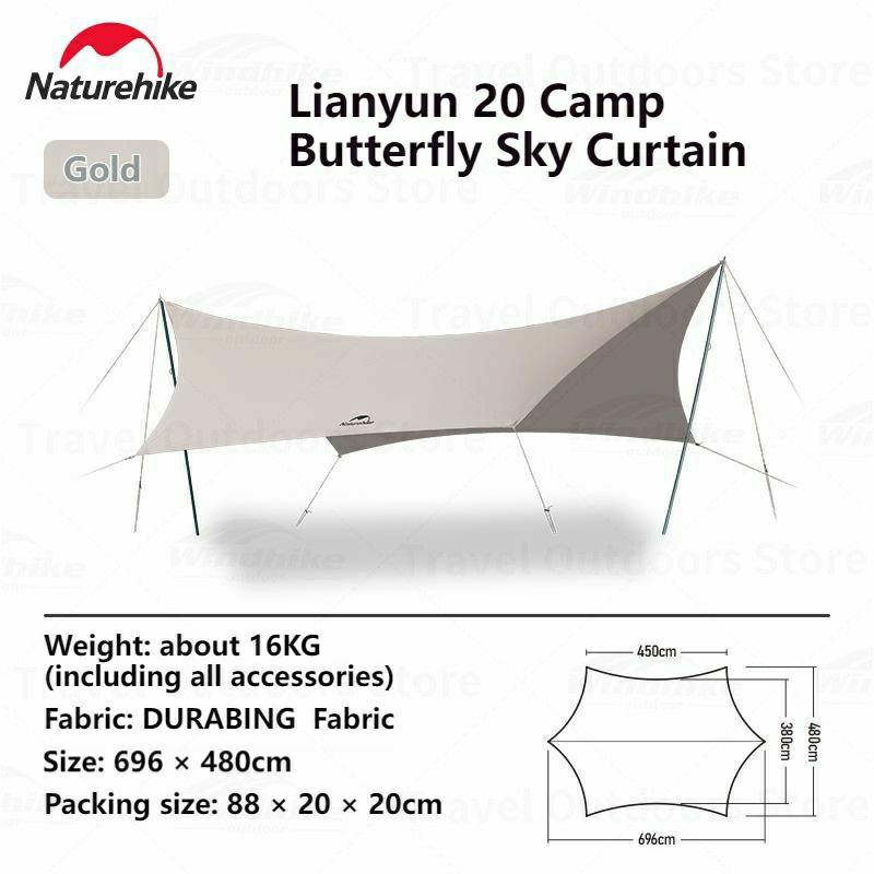 TOKO.PEJALAN FLYSHEET KANOPI TENDA SHELTER CAMPING NATUREHIKE CNH22ZP023
