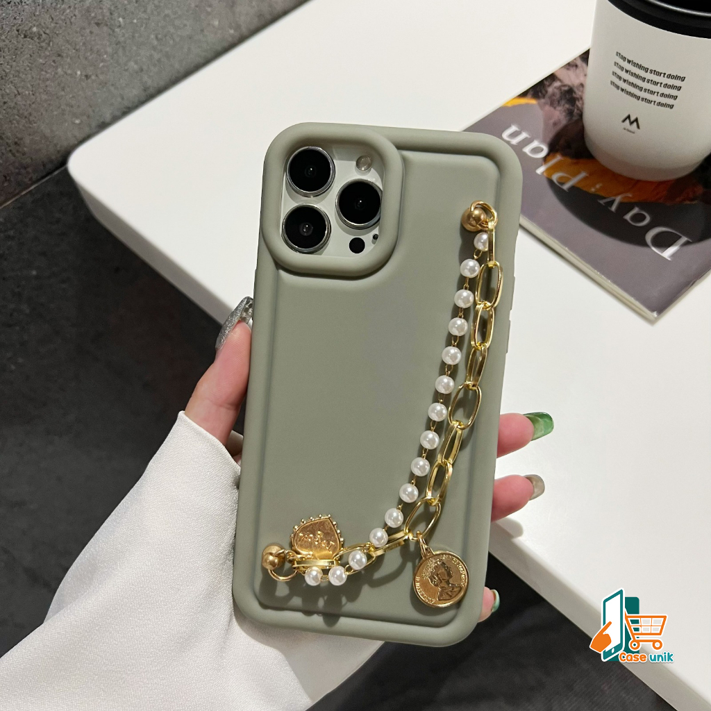 GC70 SOFTCASE DELUXE MATTE AIR BAG SHOCKPROOF MACARON DIAMOND HAND GRIP CHAIN FOR VIVO Y81 Y91 Y93 Y95 Y91C Y1S V5 V5S V5 LITE Y66 Y69 V25 V25E V27 V27 PRO V27E IQOO Z7 5G CS6427