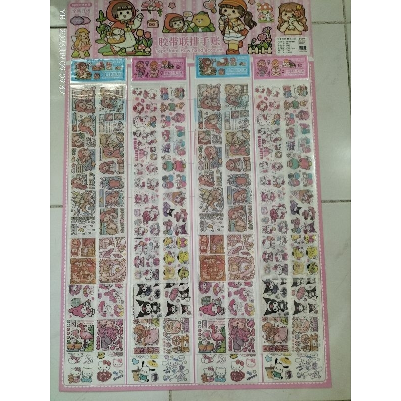 

stiker panjang momo sanrio hello kitty karakter