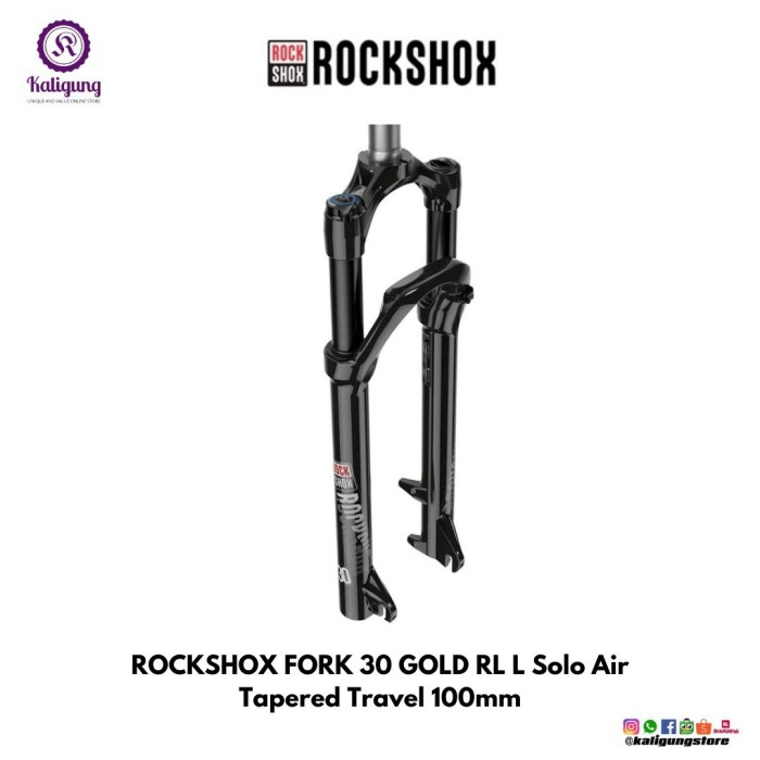 Fork XC MTB ROCKSHOX 30 GOLD RL Solo Air Tapered QR 27.5 / 29 tr 100mm - Suspensi Angin MTB