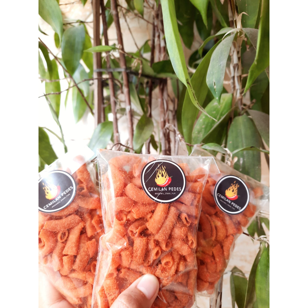 

MAKARONI by Cemilan Pedes || kemasan 45 gram travel size || berbagai macam varian rasa