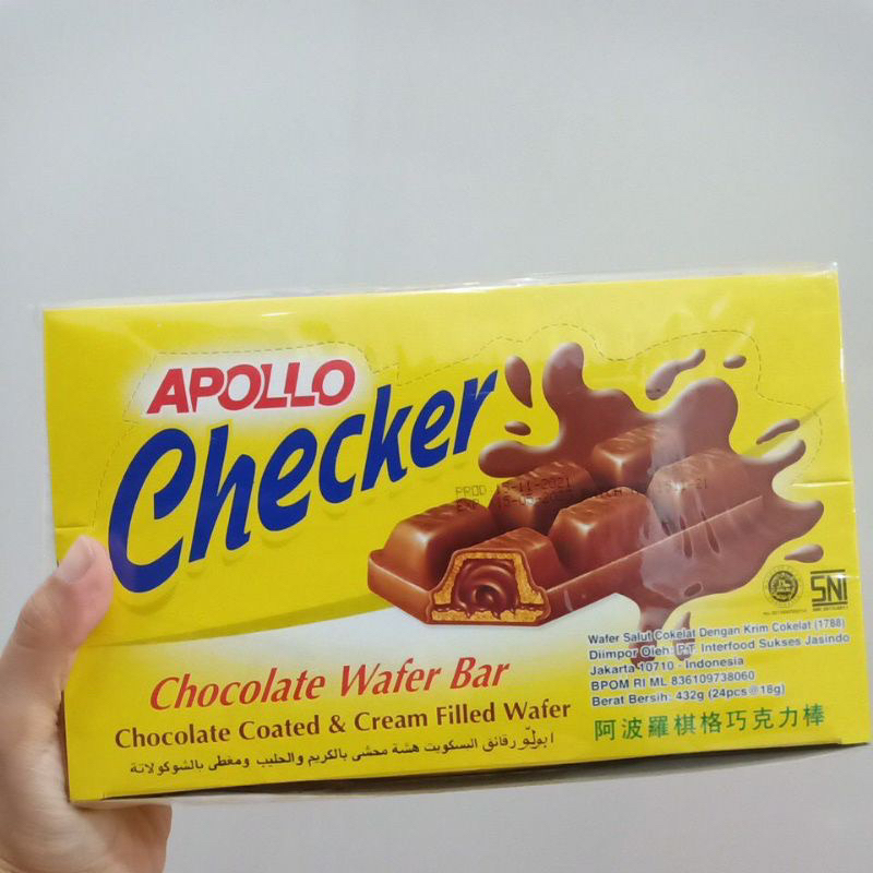 

Apollo Checker Chocolate Wafer Bar Kuning