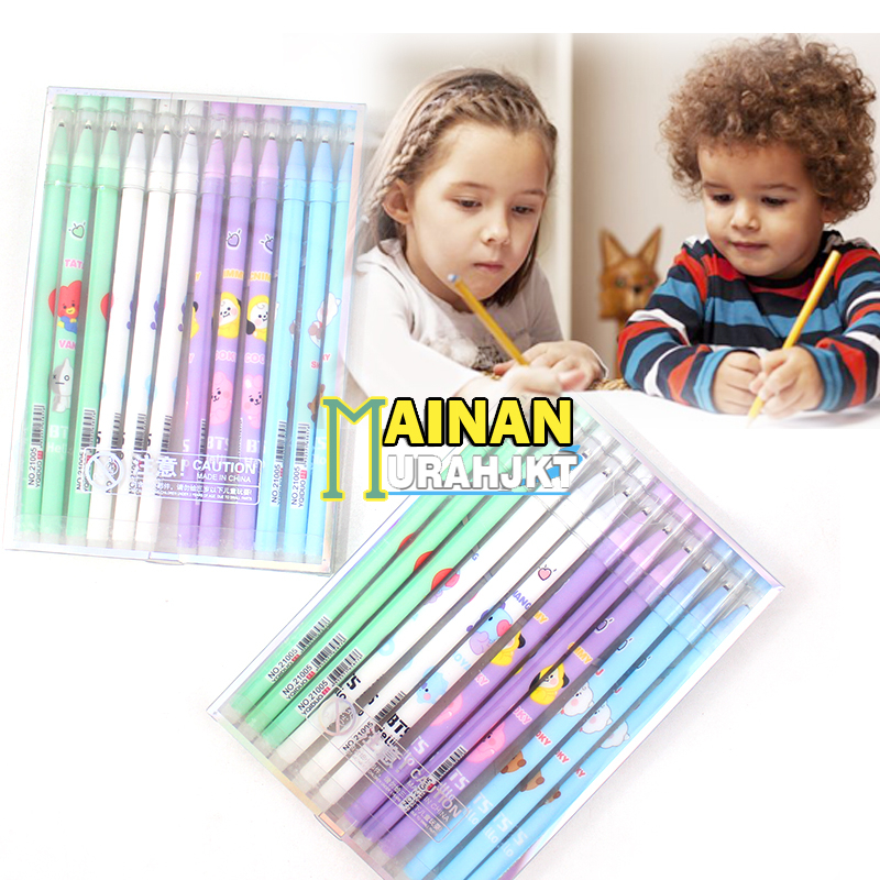 

MAINANKEI ATK PULPEN ERASER BTS HELLO QD-21005 ATK PULPEN BISA DI HAPUS BENTUK BTS HELLO LUCU BERKARAKTER