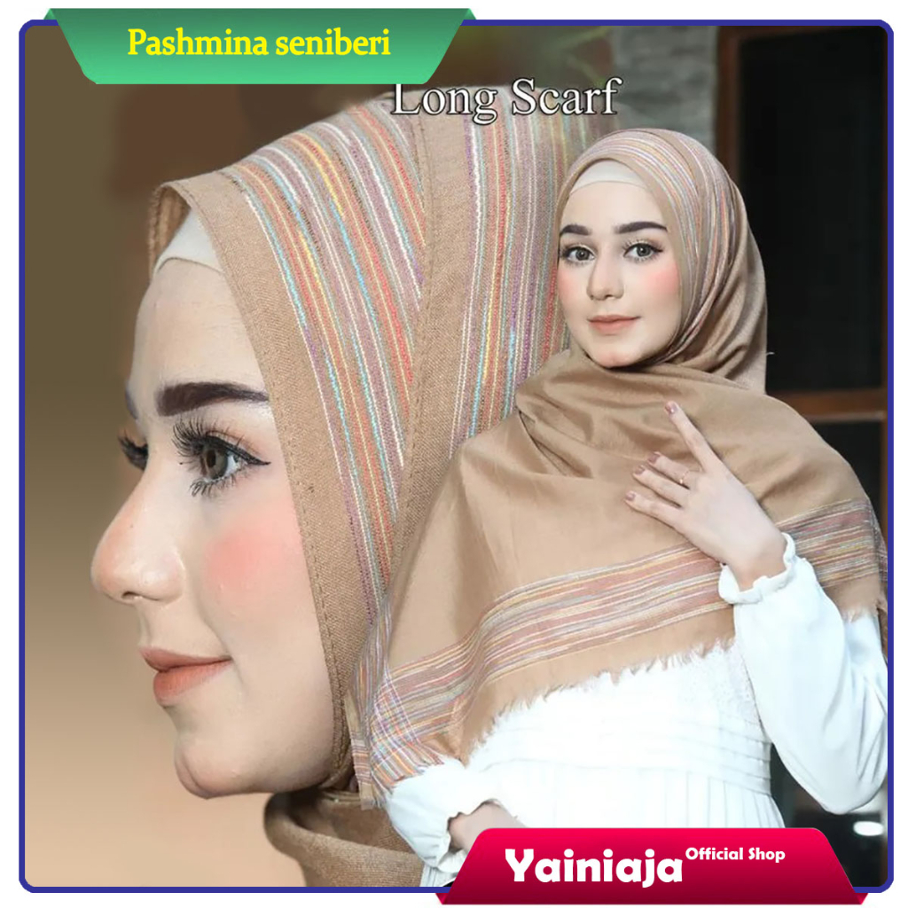 Pashmina senibari kerudung pasmina cocok oleh oleh haji umroh