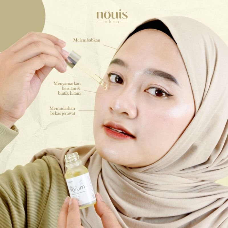 Glow up Nouis skin serum safron atasi jerawat,bekas jerawat untuk semua jenis kulit melembabkan kuli