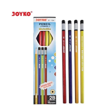 

HIRO - Pensil Joyko 2B / Pencil Kayu Metalik P- 104 1Pack (Isi 12)