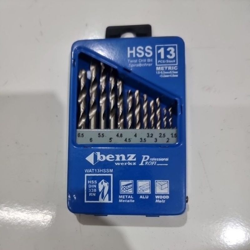 Mata bor besi set 19pcs Benz