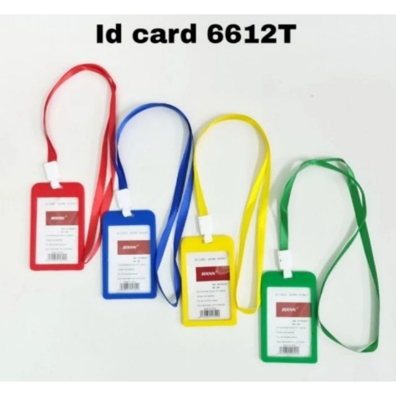 

SJS ID card+tali 6612T(10pcs)/kartu ID/gantungan nama/name tag-merah