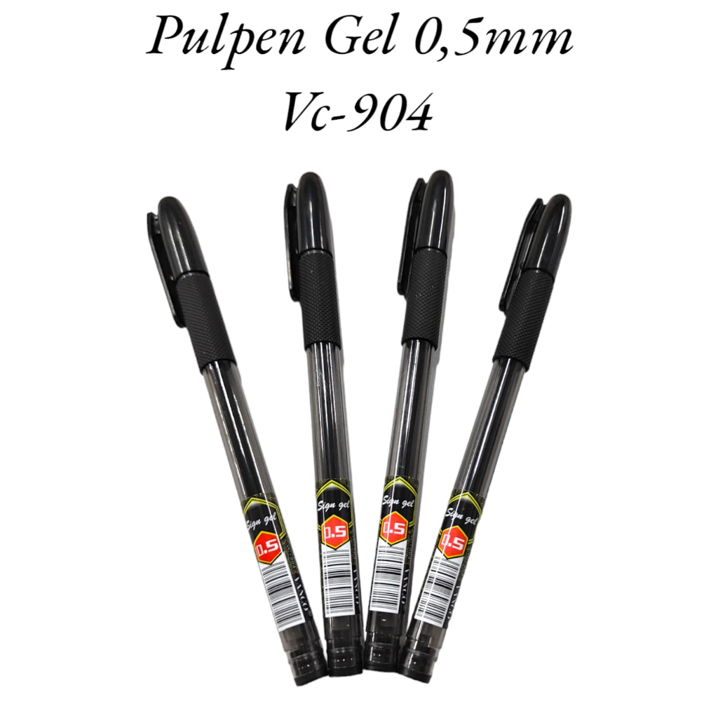 

AS888 - GEL PEN / PULPEN GEL VC-904 ISI 12. WARNA HITAM 0.5MM. ISI 1 MURAH