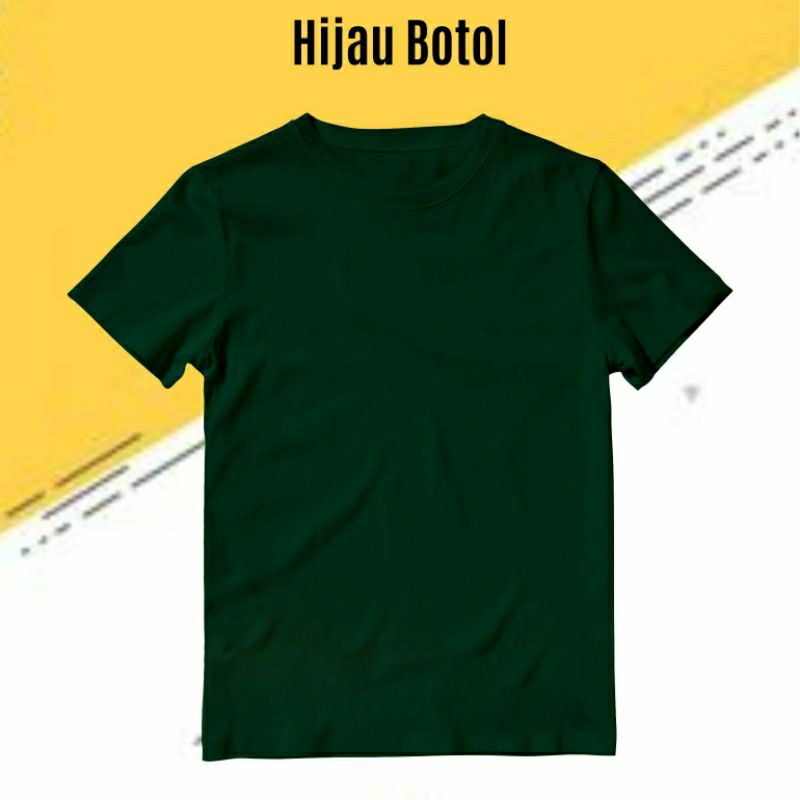 Kaos Polos Hijau Botol