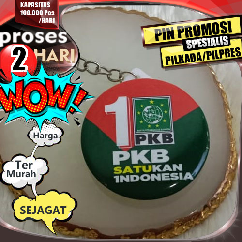 Pabrik pin promosi pilkada bahan plastik dan kaleng di Bandung untuk beragam kebutuhan pilkada dan p