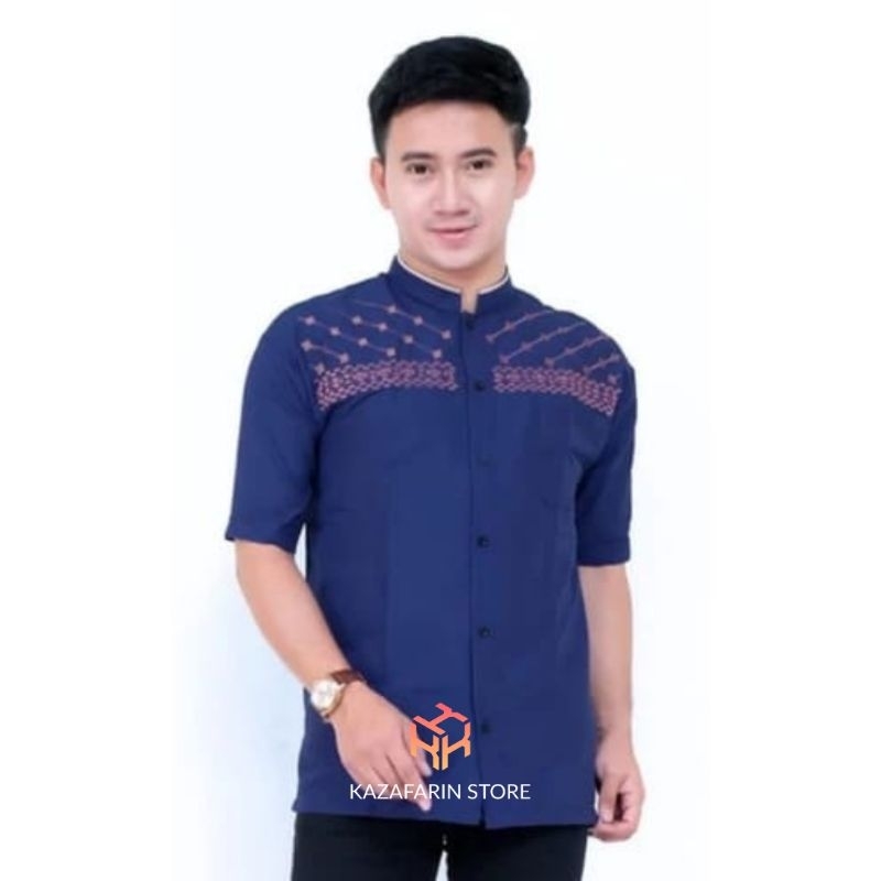 PREMIUM BAJU KOKO BORDIR LENGAN PENDEK JASUKE