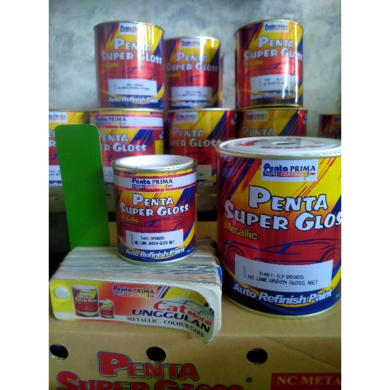 cat penta super gloss metalic nc lime green gloss met SP96065 ( 200g - 1kg )