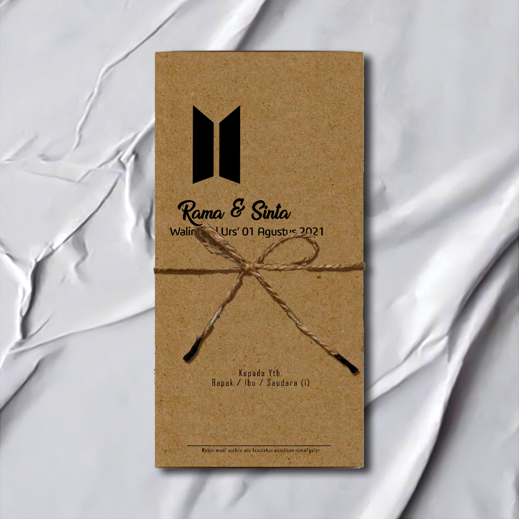 Undangan Pernikahan Logo BTS