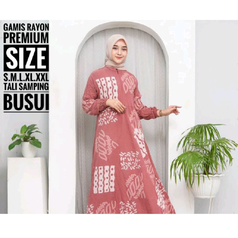 Batik usman terbaru gamis twill rayon