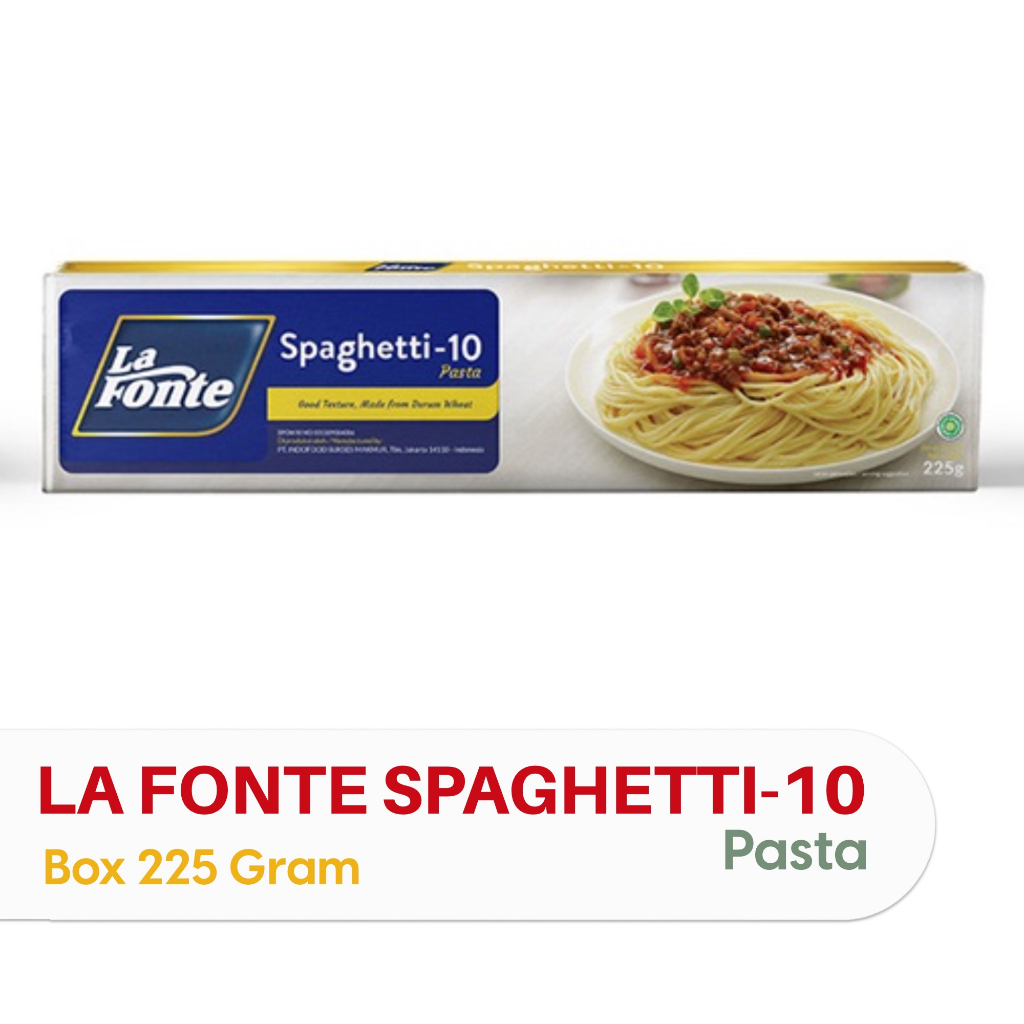 

PASTA SPAGHETTI LA FONTE SPAGHETTI 10 PASTA LAFONTE SPAGHETI BOX 225GR