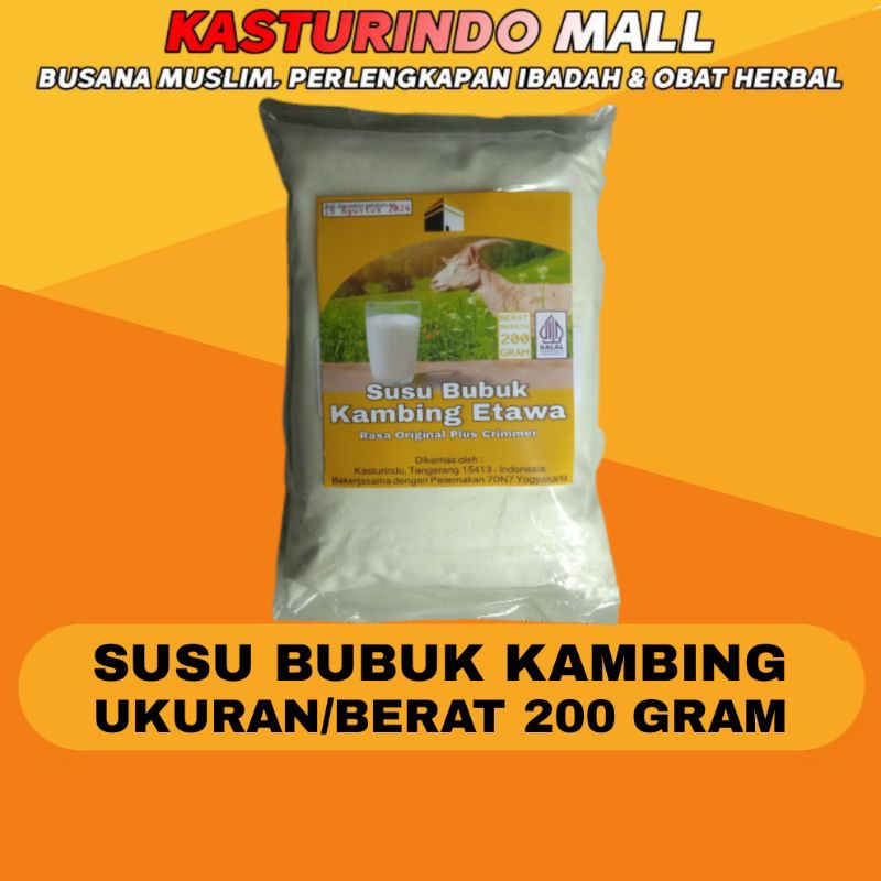 

Susu Kambing Etawa Bubuk Serbuk isi 200 Gram