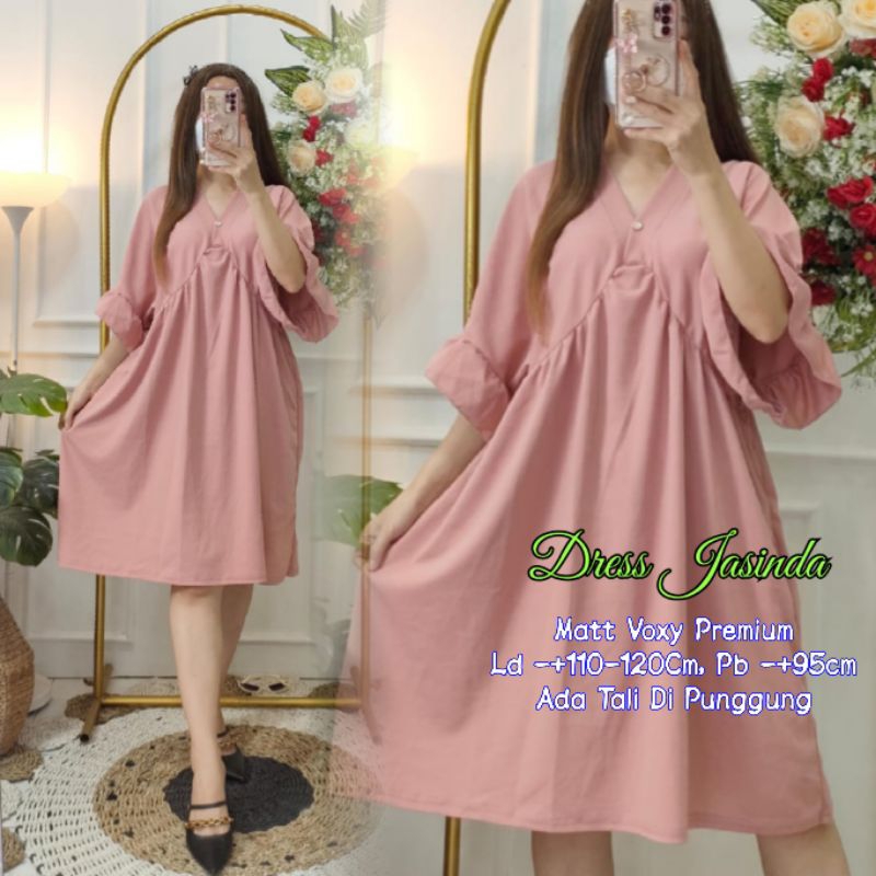 Dress VOXY Jumbo Polos Mayung Bawah Belakang Ada Tali