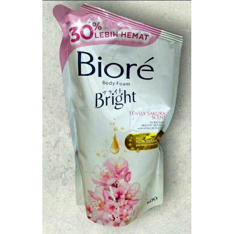 Sabun Mandi Biore Bright Lovely Sakura Refill 800ML /  Biore Body Foam Bright Lovely Sakura Refill 8
