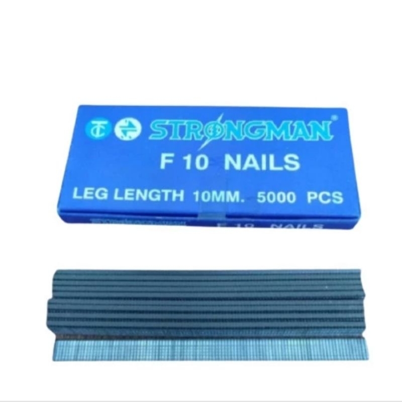 PAKU TEMBAK STAPLES STRONGMAN F10 / Paku tembak 10mm  strongman F10 / Isi paku tembak 10mm