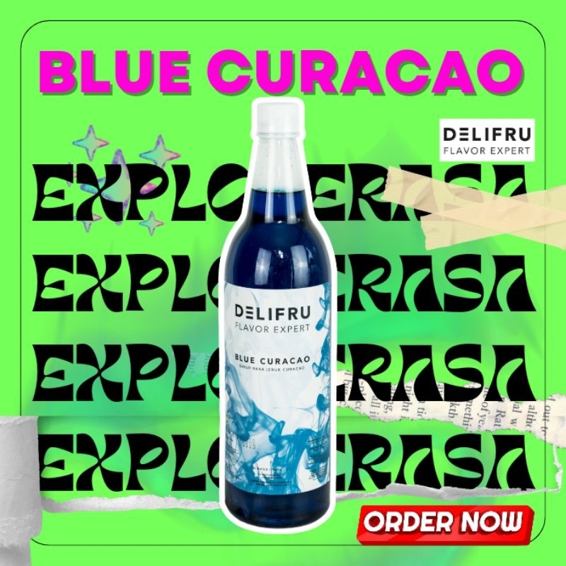 

Delifru syrup rasa blue curacao isi 1 liter