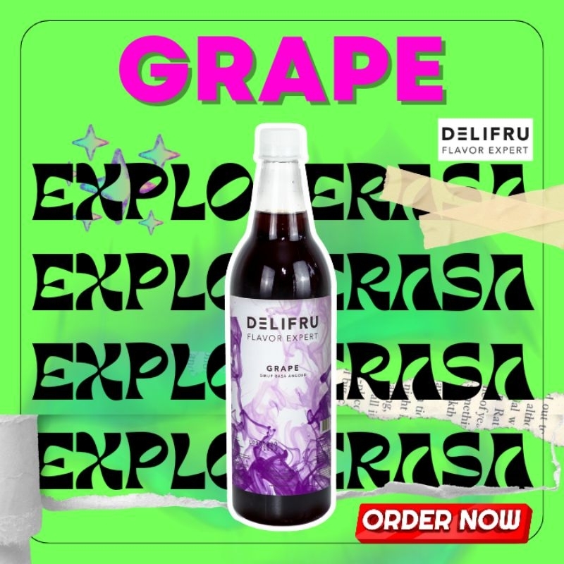 

Delifru syrup rasa grape isi 1 liter