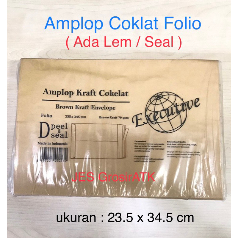 

Amplop Coklat Folio Seal (Ada Lem)