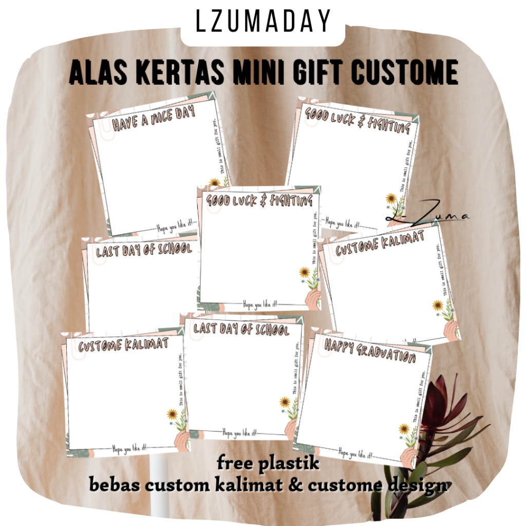 

[PART 6] Kertas Mini Gift + Plastik / Mini Gift Custome / Alas Packaging / Snack Mini Gift Custome / Ulang Tahun