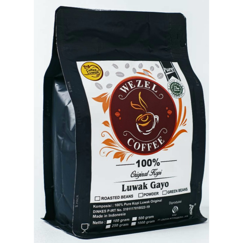 

KOPI LUWAK LIAR GAYO ORIGIN ,(WILD LUWAK GAYO ORIGIN - 250 GRAM )