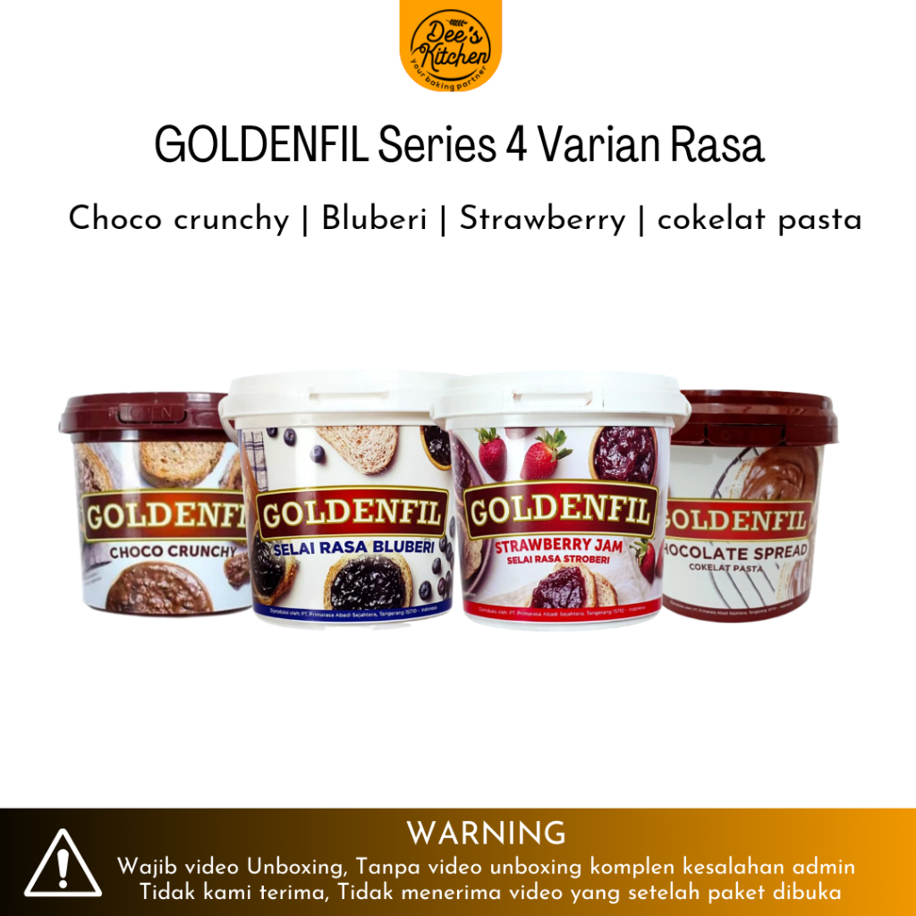 

GOLDENFIL Jam/selai strawberry | Selai Blueberry | Selai Coklat 1kg