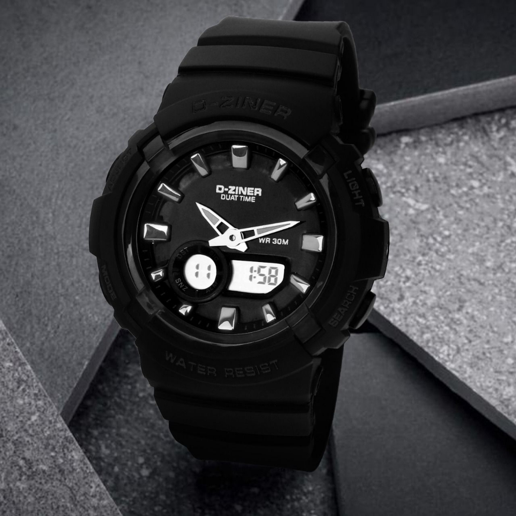 JAM TANGAN DZINER 8305 DOUBLE TIME ANTI AIR
