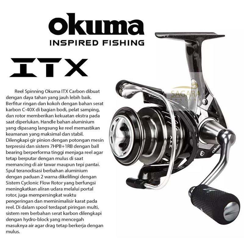 Reel Pancing Okuma ITX Salt Water Spinning Reel