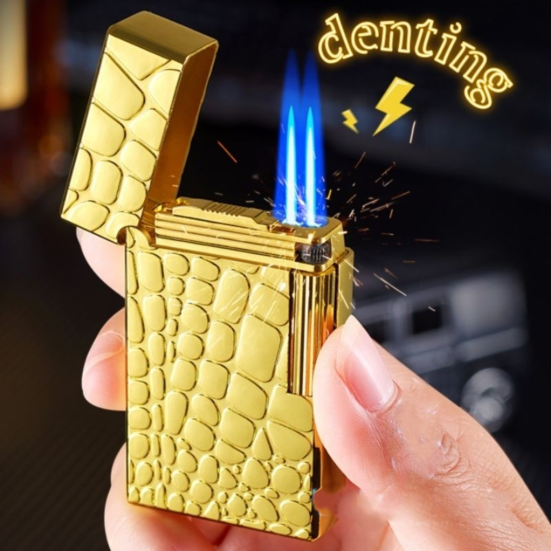 korek api bara las denting dual jet torch gas lighter 2 Api
