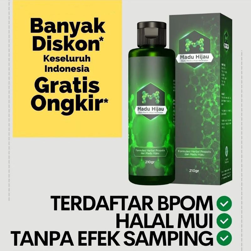 

madu hijau herbal asam lambung maag original - 210 gr