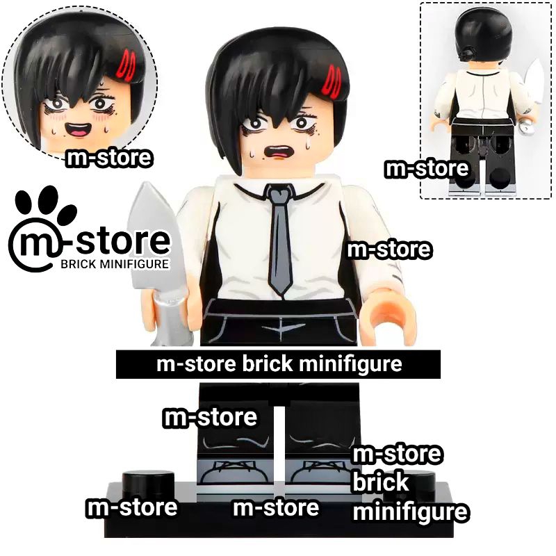 brick chainsaw man kobeni higashiyama mini toy figure