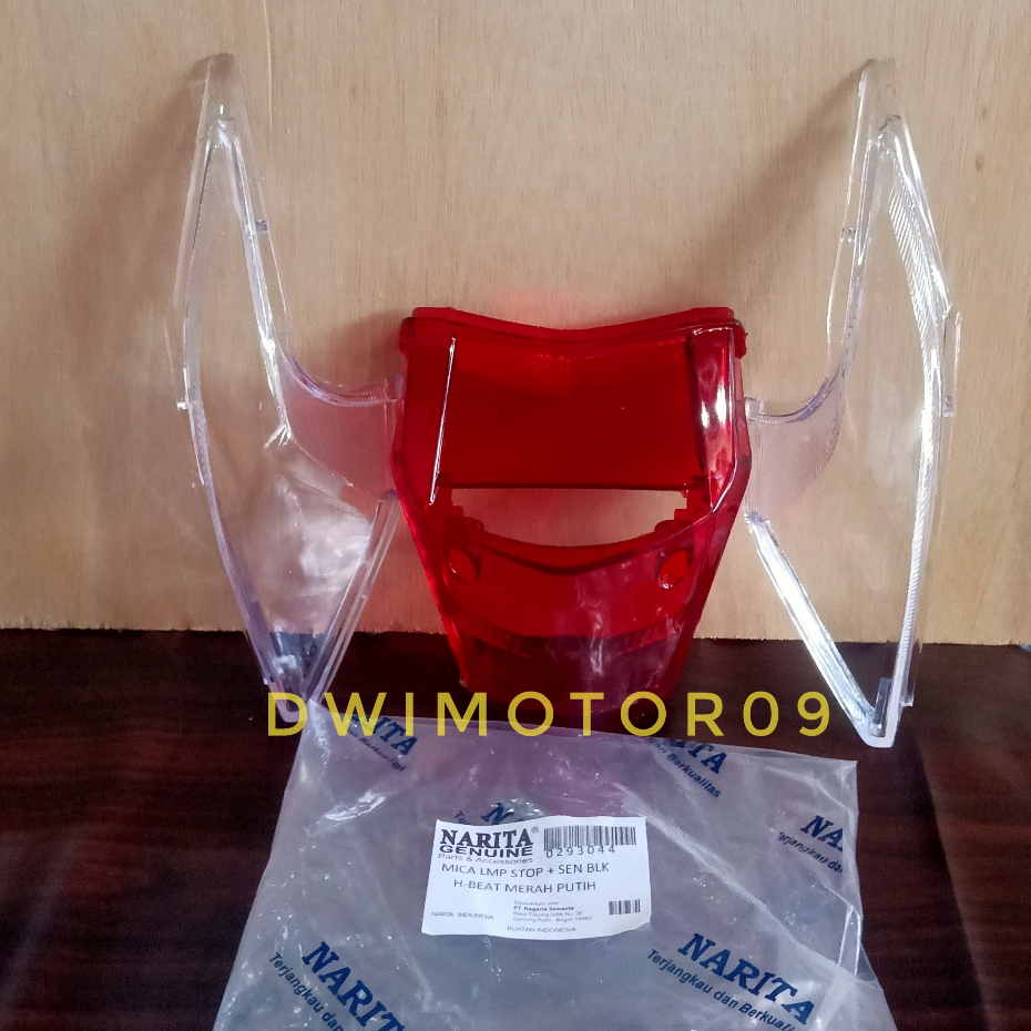 Mika stoplamp beat karbu kaca lampu belakang