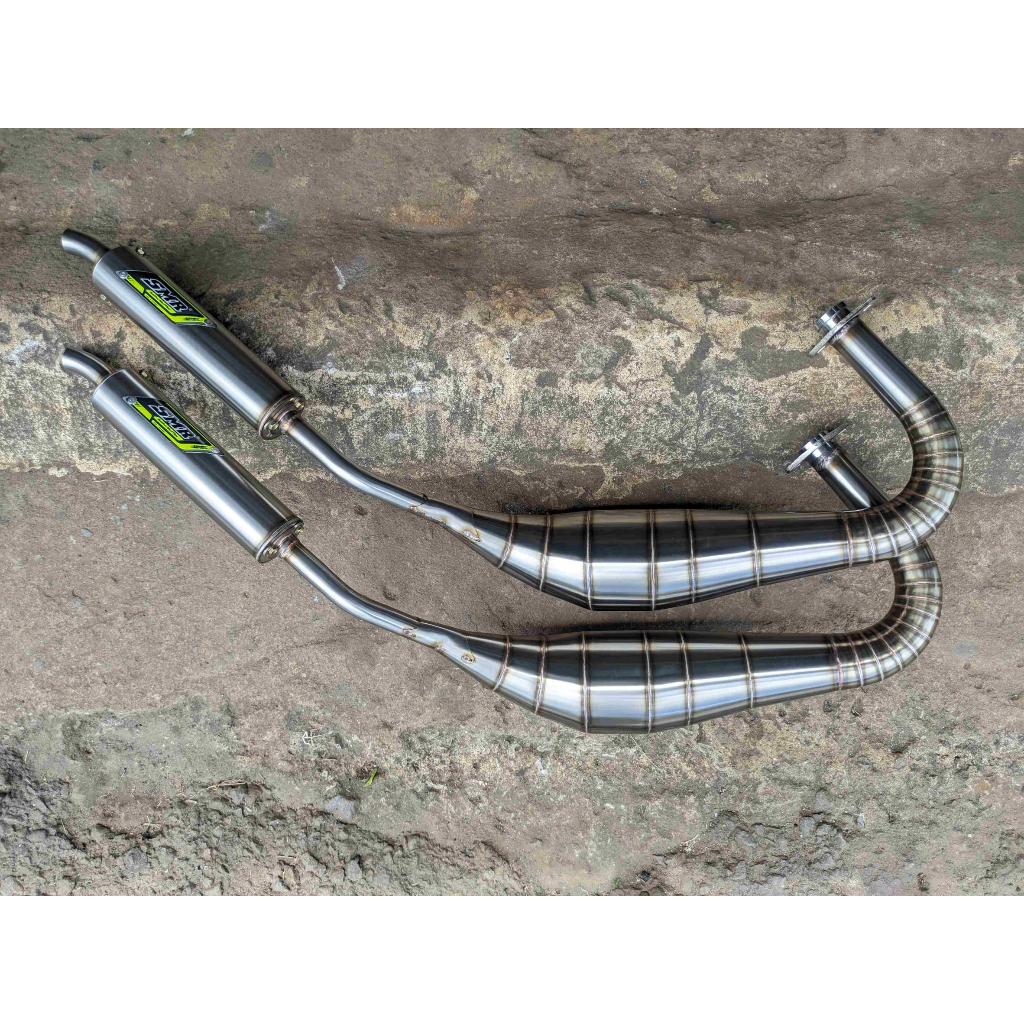 Knalpot Rxking SMR PDK Scorpio Repsol Leher Cacing Full Stenlis