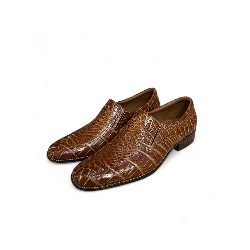 sepatu pantofel pria kulit buaya asli