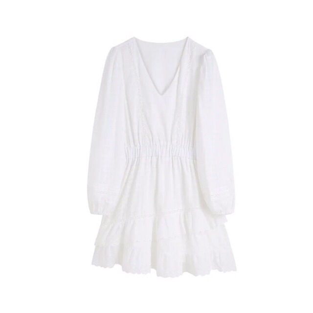 Dress Midi Putih Bordir