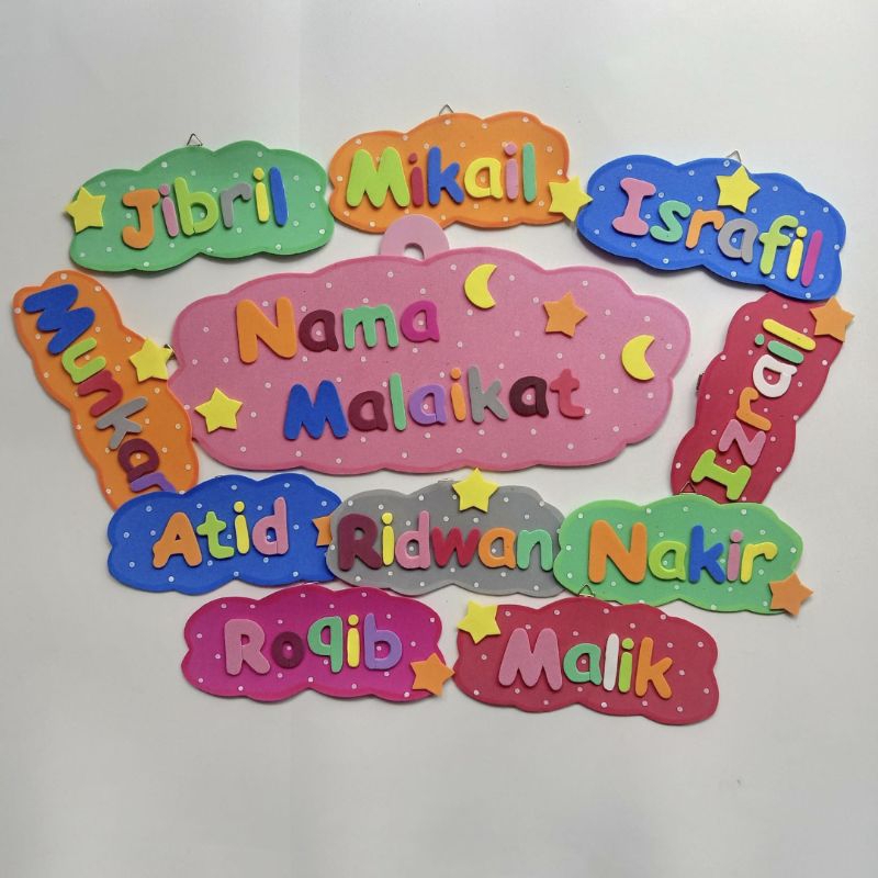 hiasan dinding nama malaikat