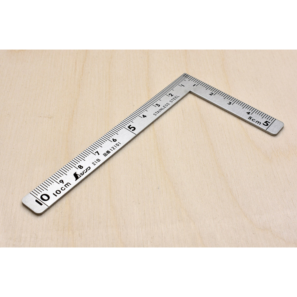 

Shinwa 12101 Penggaris Siku Mini 5 x 10cm Stainless Steel Rules SF6
