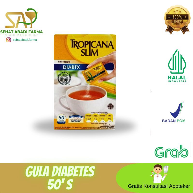 

Tropicana Slim Sweetener Diabtx 50 Sachet