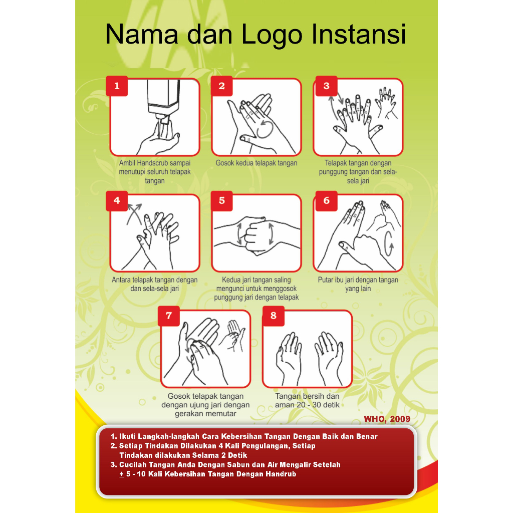 

Stiker Panduan Cuci Tangan