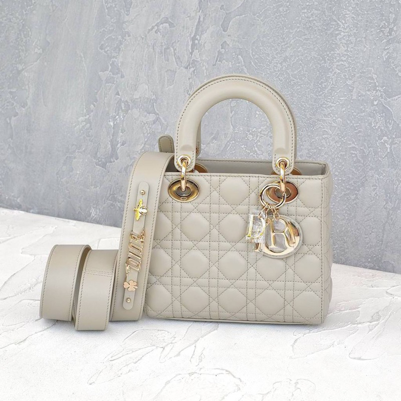 Original - Lady Dior Small Sand Beige GHW Christian Dior CD