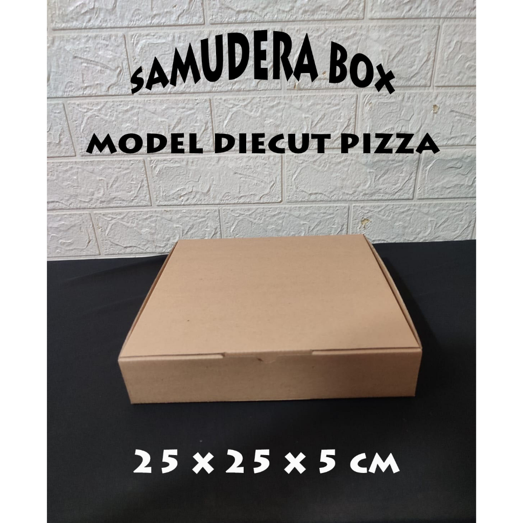 

kardus karton uk 25x25x5 cm model diecut pizza untuk souvenir