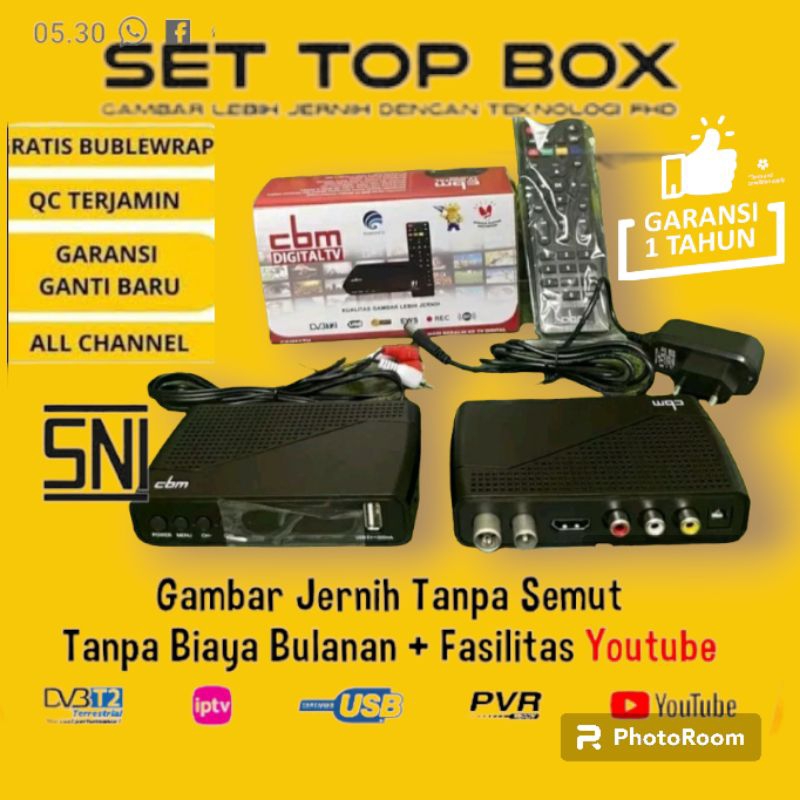 GROSIR SET TOP BOX TV DIGITAL CBM  SNI KOMINFO