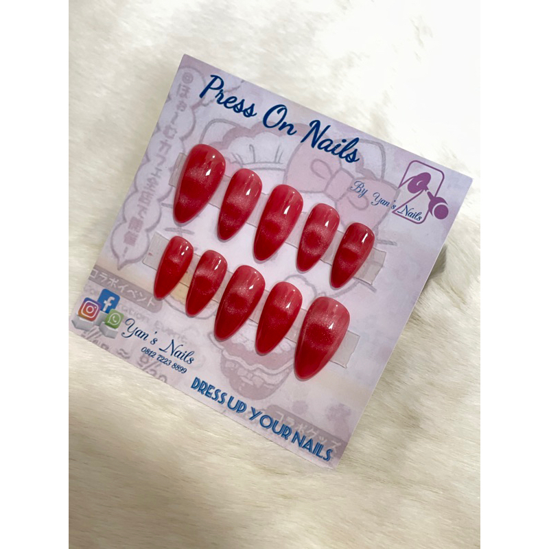 Press On Nails/Fake Nails/Kuku Palsu/Nail Art/Handmade 100%