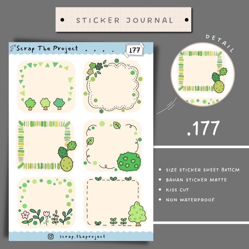 

STICKER PLANNER JOURNAL / NOTE POST IT STICKER / STP - 177