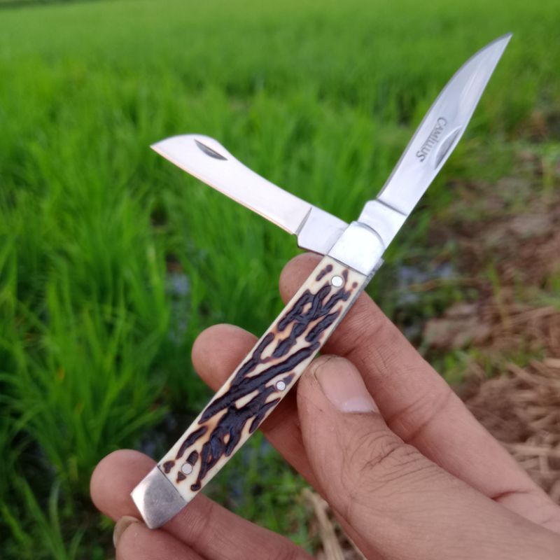 CAMILLUS 19485 Double blade knives 440 stainless steel blade knife pislip compact edc